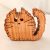 Zo-ZOO World Furry Cat Wooden Magnet – Scroll Saw Handmade Animal Figure