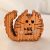 Zo-ZOO World Furry Cat Wooden Magnet – Scroll Saw Handmade Animal Figure