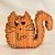 Zo-ZOO World Furry Cat Wooden Magnet – Scroll Saw Handmade Animal Figure