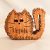 Zo-ZOO World Furry Cat Wooden Magnet – Scroll Saw Handmade Animal Figure