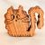Zo-ZOO World Furry Cat Wooden Magnet – Scroll Saw Handmade Animal Figure