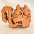 Zo-ZOO World Furry Cat Wooden Magnet – Scroll Saw Handmade Animal Figure