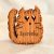 Zo-ZOO World Furry Cat Wooden Magnet – Scroll Saw Handmade Animal Figure