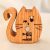 Zo-ZOO World  Cat Wooden Magnet – Scroll Saw Handmade Animal Figure