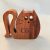 Zo-ZOO World  Cat Wooden Magnet – Scroll Saw Handmade Animal Figure