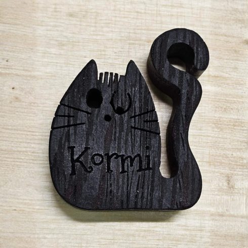 Zo-ZOO World  Cat Wooden Magnet – Scroll Saw Handmade Animal Figure