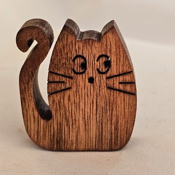 Zo-ZOO World  Cat Wooden Magnet – Scroll Saw Handmade Animal Figure