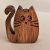 Zo-ZOO World  Cat Wooden Magnet – Scroll Saw Handmade Animal Figure