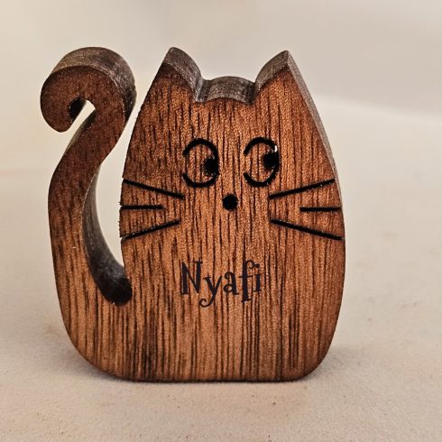Zo-ZOO World  Cat Wooden Magnet – Scroll Saw Handmade Animal Figure