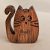 Zo-ZOO World  Cat Wooden Magnet – Scroll Saw Handmade Animal Figure