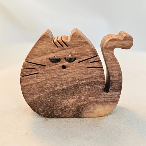 Zo-ZOO World  Cat Wooden Magnet – Scroll Saw Handmade Animal Figure