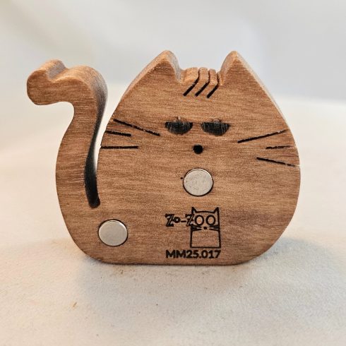 Zo-ZOO World  Cat Wooden Magnet – Scroll Saw Handmade Animal Figure