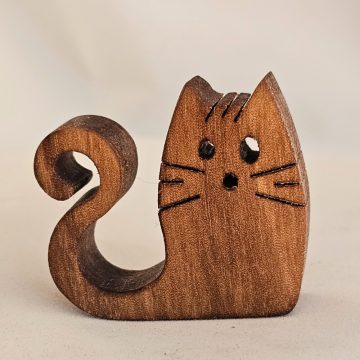 Zo-ZOO World  Cat Wooden Magnet – Scroll Saw Handmade Animal Figure