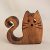 Zo-ZOO World  Cat Wooden Magnet – Scroll Saw Handmade Animal Figure