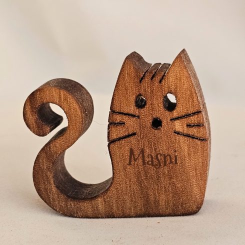 Zo-ZOO World  Cat Wooden Magnet – Scroll Saw Handmade Animal Figure