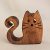 Zo-ZOO World  Cat Wooden Magnet – Scroll Saw Handmade Animal Figure
