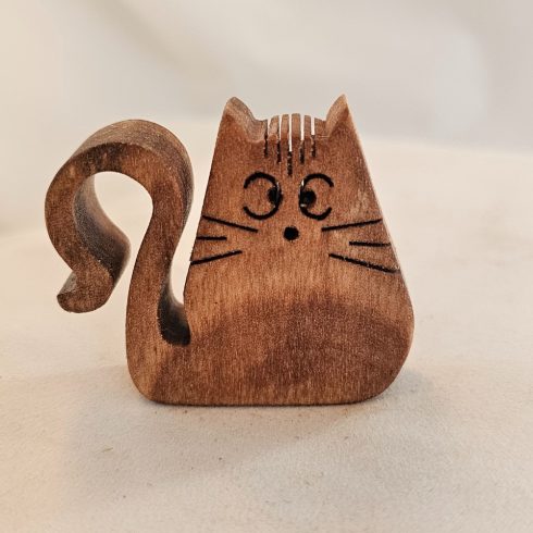Zo-ZOO World  Cat Wooden Magnet – Scroll Saw Handmade Animal Figure