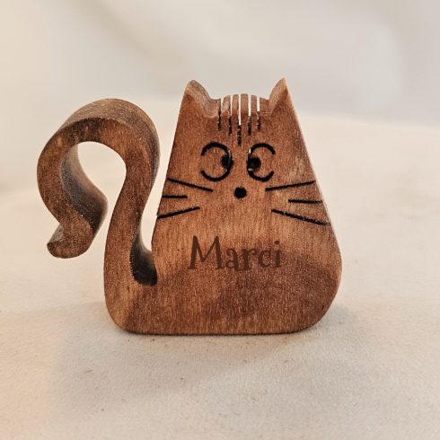 Zo-ZOO World  Cat Wooden Magnet – Scroll Saw Handmade Animal Figure