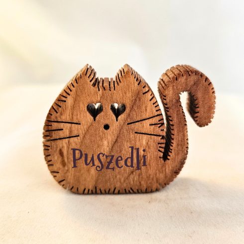 Zo-ZOO World  Cat Wooden Magnet – Scroll Saw Handmade Animal Figure