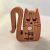 Zo-ZOO World  Cat Wooden Magnet – Scroll Saw Handmade Animal Figure
