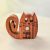 Zo-ZOO World  Cat Wooden Magnet – Scroll Saw Handmade Animal Figure