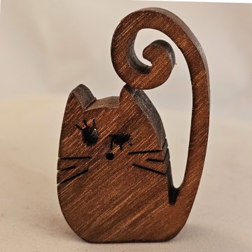 Zo-ZOO World  Cat Wooden Magnet – Scroll Saw Handmade Animal Figure
