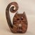 Zo-ZOO World  Cat Wooden Magnet – Scroll Saw Handmade Animal Figure