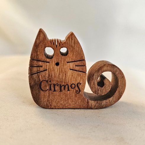 Zo-ZOO World  Cat Wooden Magnet – Scroll Saw Handmade Animal Figure