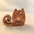 Zo-ZOO World  Cat Wooden Magnet – Scroll Saw Handmade Animal Figure