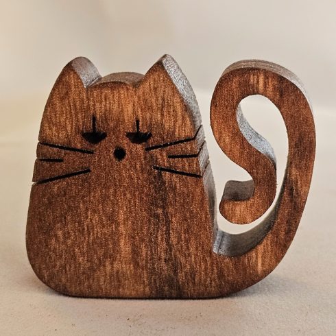 Zo-ZOO World  Cat Wooden Magnet – Scroll Saw Handmade Animal Figure