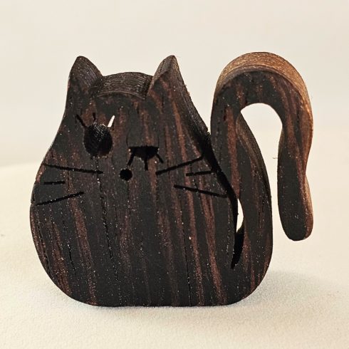 Zo-ZOO World  Cat Wooden Magnet – Scroll Saw Handmade Animal Figure