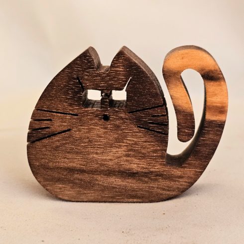 Zo-ZOO World  Cat Wooden Magnet – Scroll Saw Handmade Animal Figure