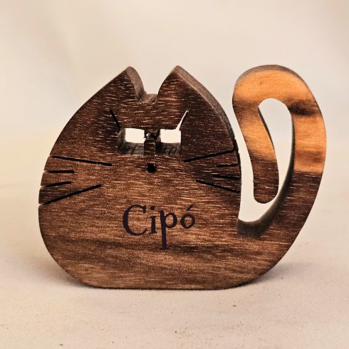 Zo-ZOO World  Cat Wooden Magnet – Scroll Saw Handmade Animal Figure