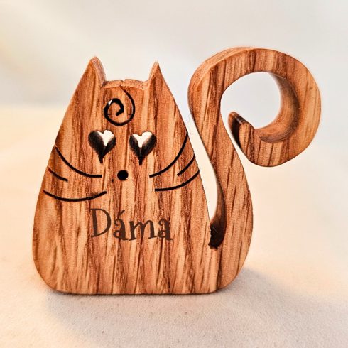 Zo-ZOO World  Cat Wooden Magnet – Scroll Saw Handmade Animal Figure