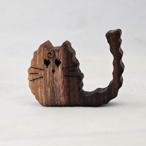 Zo-ZOO World  Cat Wooden Magnet – Scroll Saw Handmade Animal Figure