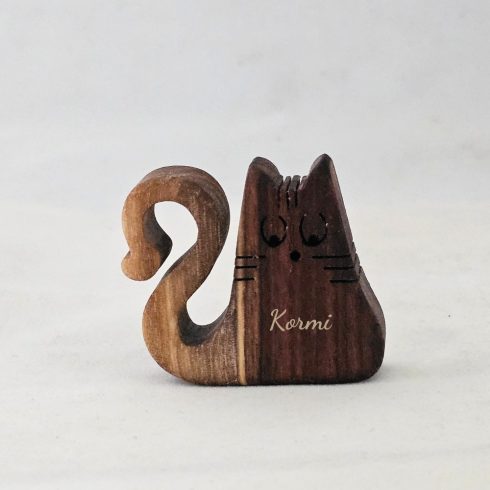 Zo-ZOO World  Cat Wooden Magnet – Scroll Saw Handmade Animal Figure