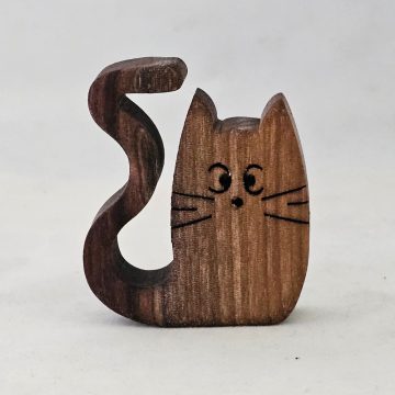 Zo-ZOO World  Cat Wooden Magnet – Scroll Saw Handmade Animal Figure