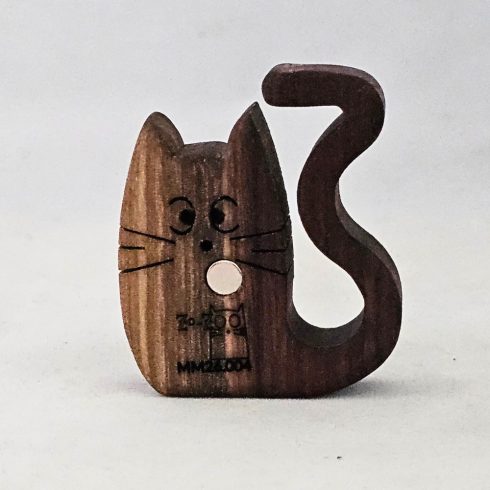Zo-ZOO World  Cat Wooden Magnet – Scroll Saw Handmade Animal Figure