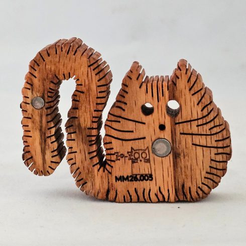 Zo-ZOO World  Cat Wooden Magnet – Scroll Saw Handmade Animal Figure