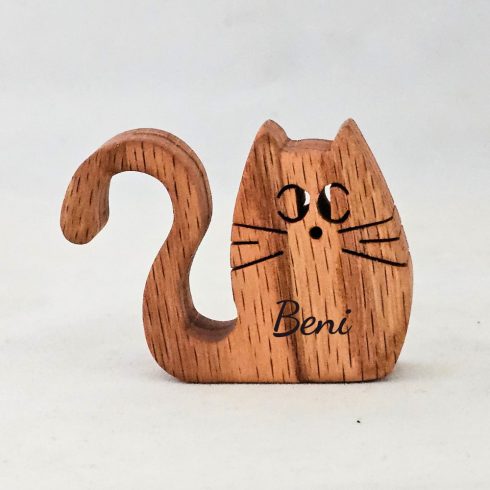 Zo-ZOO World  Cat Wooden Magnet – Scroll Saw Handmade Animal Figure