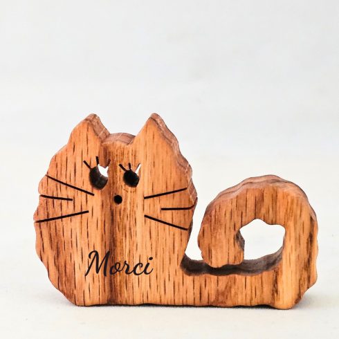 Zo-ZOO World  Cat Wooden Magnet – Scroll Saw Handmade Animal Figure