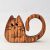 Zo-ZOO World  Cat Wooden Magnet – Scroll Saw Handmade Animal Figure