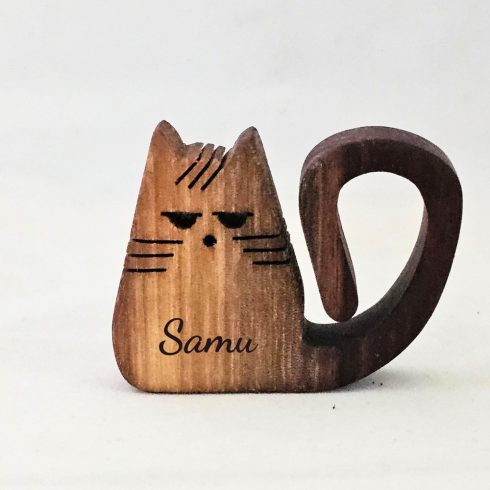 Zo-ZOO World Katze Holzmagnet – Mit Dekupiersäge handgefertigte Tierfigur