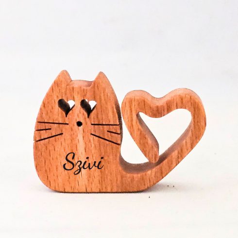 Zo-ZOO World Katze Holzmagnet – Mit Dekupiersäge handgefertigte Tierfigur