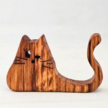 Zo-ZOO World  Cat Wooden Magnet – Scroll Saw Handmade Animal Figure