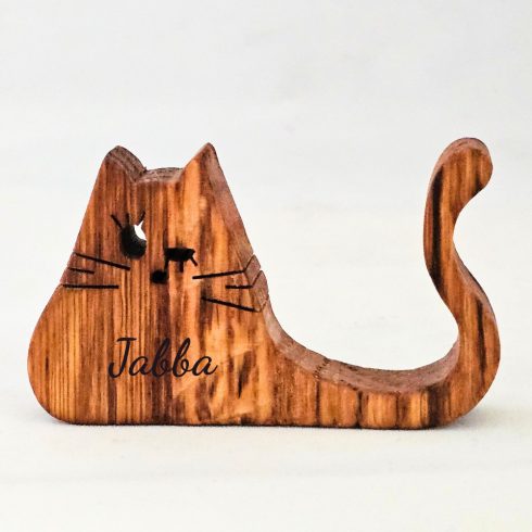 Zo-ZOO World  Cat Wooden Magnet – Scroll Saw Handmade Animal Figure