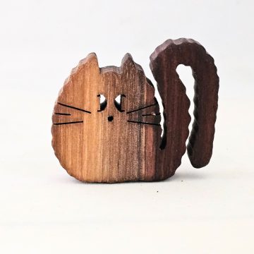 Zo-ZOO World  Cat Wooden Magnet – Scroll Saw Handmade Animal Figure