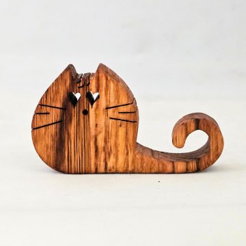 Zo-ZOO World  Cat Wooden Magnet – Scroll Saw Handmade Animal Figure