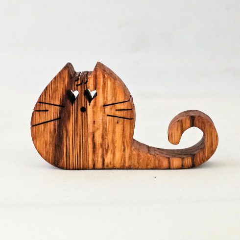 Zo-ZOO World  Cat Wooden Magnet – Scroll Saw Handmade Animal Figure