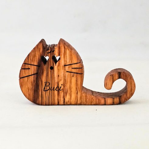 Zo-ZOO World  Cat Wooden Magnet – Scroll Saw Handmade Animal Figure